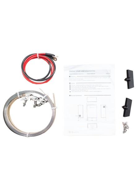 Safire SF-Box08sol-BMS-IP55 Poliéster Roupeiro Carga rápida Solar - Magnetothermal e SPD - Dimensões externas 80x60x30cm -