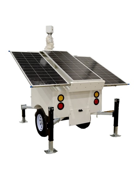 Kaufen SAFIRE SF-CCTVTRAILERPR07-2520WH Autonomer Stromversorgungsanhänger für CCTV – 3x120W Solarpanel – Lithiumbatterie LiF