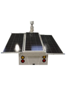 Comprar SAFIRE SF-CCTVTRAILERPR07-2520WH Trailer de alimentación autónoma para CCTV  - Panel solar de 3x120W - Batería Litio LiF 2