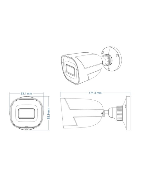 SAFIRE SMART SF-IPB080A-6I1 SAFIRE SMART - IP IP avançado IP Gama - Resolução 6 Megapixel (3296 × 1856) - Lente 2.8