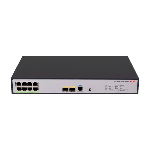 H3C H3C-36 LS-1850V2-10P-HPWR-EI-GL Switch POE L2 de 8 portas Gigabit e 2 slots Gigabit SFP