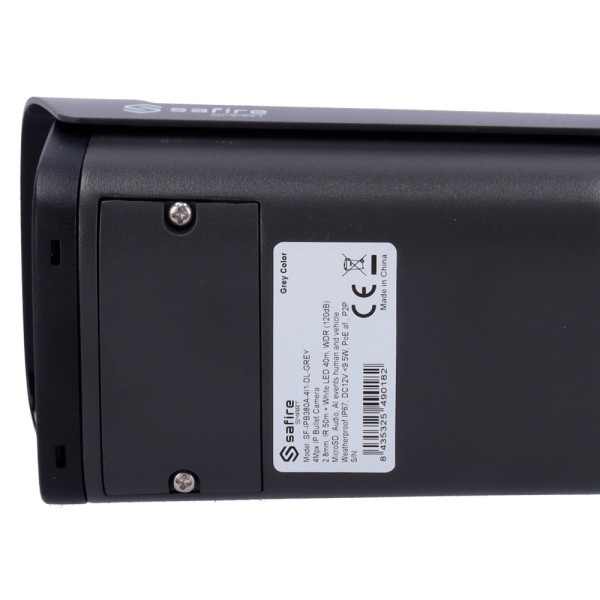 Comprar SAFIRE SMART SF-IPB380A-4I1-DL-GREY Safire Smart - Cámara Bullet IP gama I1 AI Avanzada y DualLight - Resolución 4 Megap