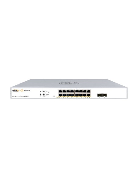 Wi-Tek Witek-0089N WI-PCS318GF V2 Switch PoE gerenciou 16 portas Gigabit Cloud
