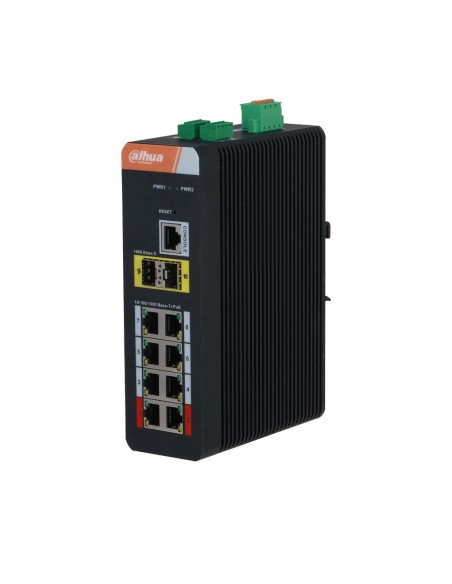 Dahua Dahua-4385 DH-IS4210-8GT-120 Interruptor industrial L2 de 10 portas com 8 PoE