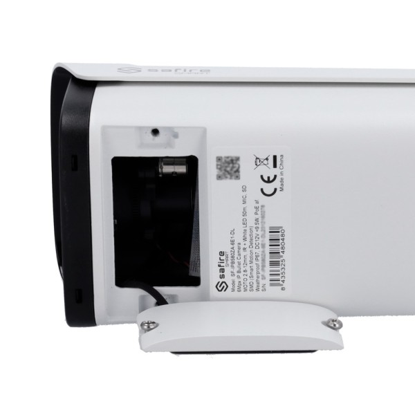 SAFIRE SMART SF-IPB580ZA-6E1-DL SAFIRE SMART - Bullet Câmera IP Gama E1 Inteligência Artificial - 6 Megapixel Resolução (3200 × 