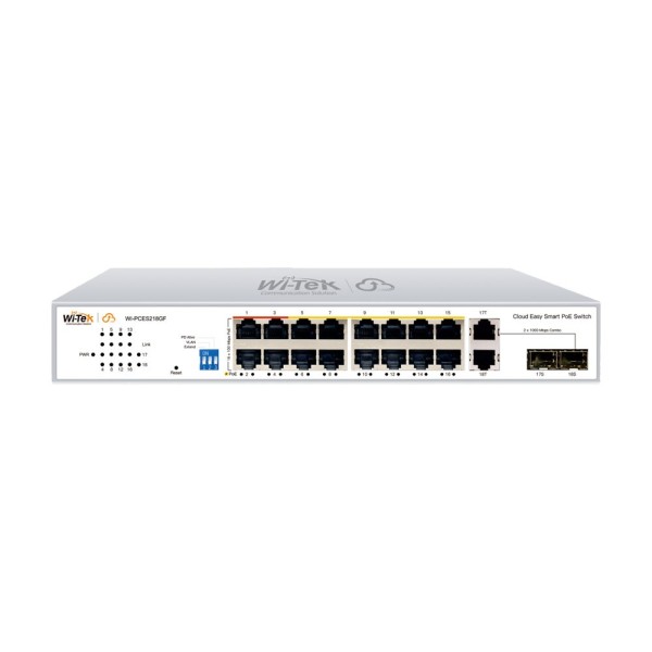 Wi-Tek Witek-0143 Wi-Pes218GF Switch 16 portas Poe gerenciada na nuvem