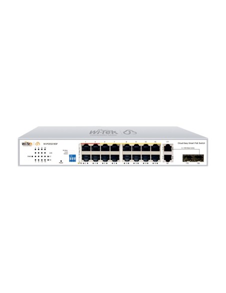 Wi-Tek Witek-0143 Wi-Pes218GF Switch 16 portas Poe gerenciada na nuvem