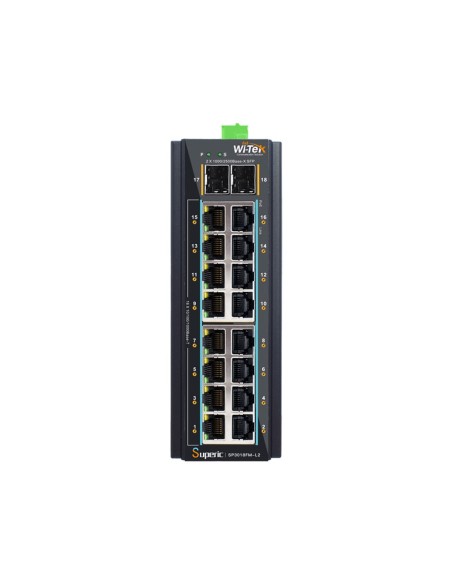 Kaufen Sie WI-TEK WITEK-0139 PoE-Switch, verwaltbarer L2 mit 16 PoE+ Gigabit + 2 SFP 2,5G