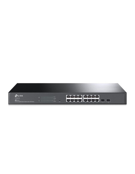 Acheter le switch L2 Gigabit TP-LINK TPLINK-060 avec 16 ports RJ45 et 2 emplacements SFP.