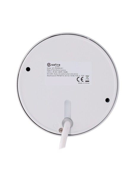 SAFIRE SMART SF-IPD050A-6I1 SAFIRE SMART - Faixa de IP do Minidomo I1 AI Avançado - Resolução 6 Megapixel (3296 × 1856) - Lente 
