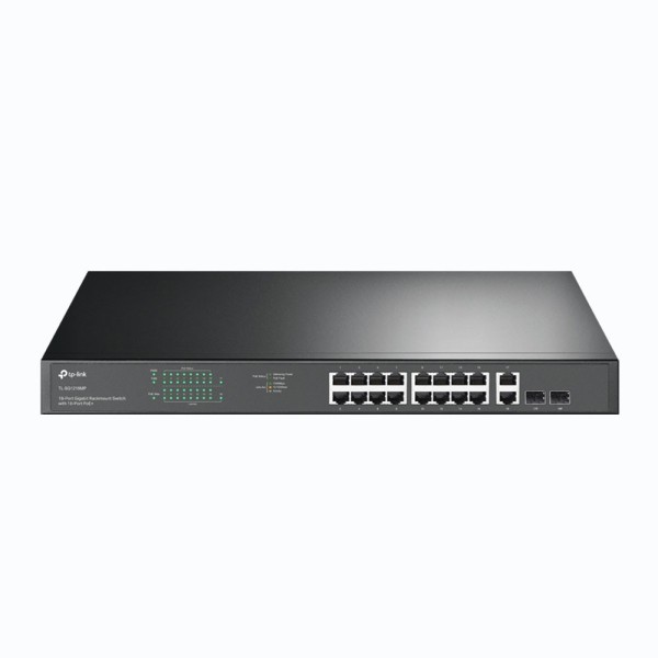 Acquista TP-LINK TPLINK-107 Switch PoE+ Gigabit a 16 porte e 2 combo SFP