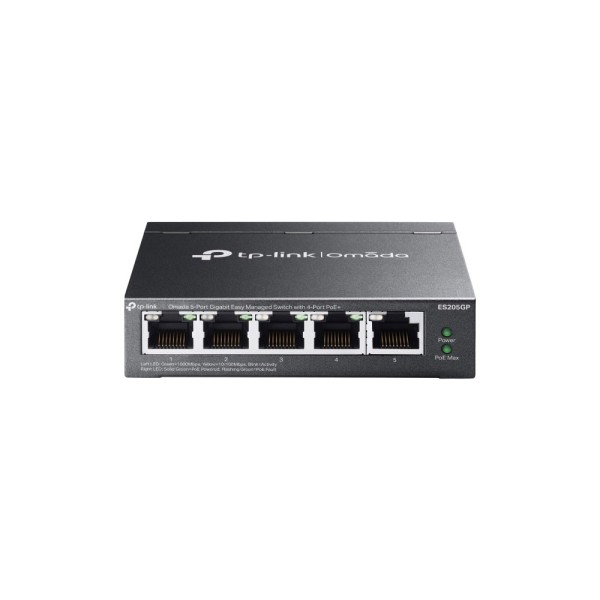 TP-link tplink-137 ES205GP Switch Gigak fácil gerenciado de 5 portas com 4 PoE +
