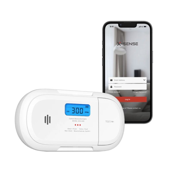 Detector de monóxido de carbono autônomo foco do X-Sense XC04-WX com Wi-Fi