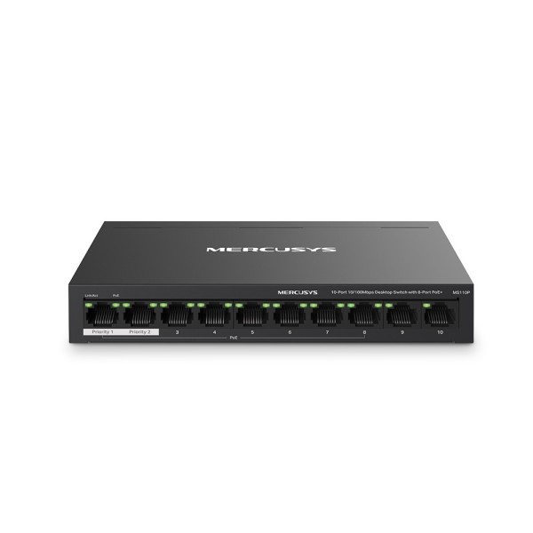 Acquistare TP-LINK TPLINK-203 Switch Fast Ethernet Mercusys a 10 porte con 8 PoE+