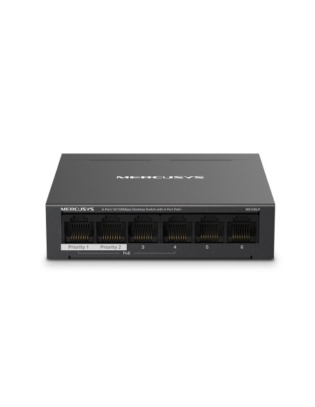 TP-Link TPLink-204 MS106LP Mercuses de Ethernet rápidos de 6 portas com 4 PoE +