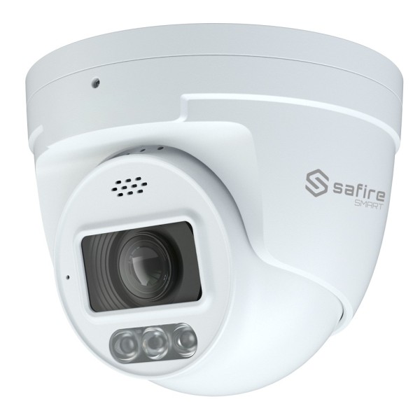 Acquista SAFIRE SMART SF-IPT011CA-8I1-SL Safire Smart - Telecamera Turret IP gamma I1 con deterrenza attiva - Risoluzione 8 Mega
