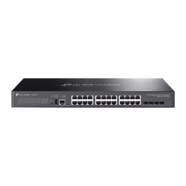 TP-link tplink-223 SG5428X Switch L3 Managable TP-Link ODD por 24 portas Gigabit + 4 SFP + 10G
