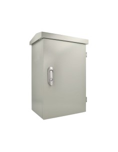 Airpace Sam-5063 Sam-5063 Bege IP65 Caixa de metal com ventilador e trilho DIN