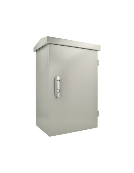 Airpace Sam-5063 Sam-5063 Bege IP65 Caixa de metal com ventilador e trilho DIN