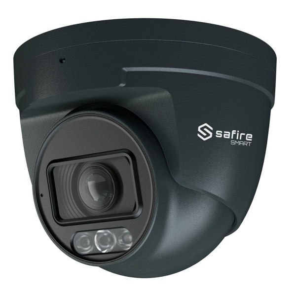 SAFIRE SMART SF-IPT511ZA-4E1-DL-Cinza Safire Smart - Camera Turret IP Gama E1 AI - Resolução 4 Megapixel (2566x1440) - Mot Lens