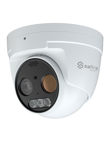 SAFIRE SMART SF-IPTTT256A-7D5 Dual Câmera Térmica IP Turret Safire Smart - Sensor Térmico 256x192 Vox | Lente de 7 mm - sensor ó