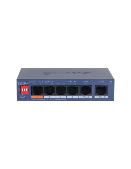 Dahua Dahua-5029 DH-CS4006-4ET2GT-60 Switch PoE Gerente na nuvem dahua de 6 portas