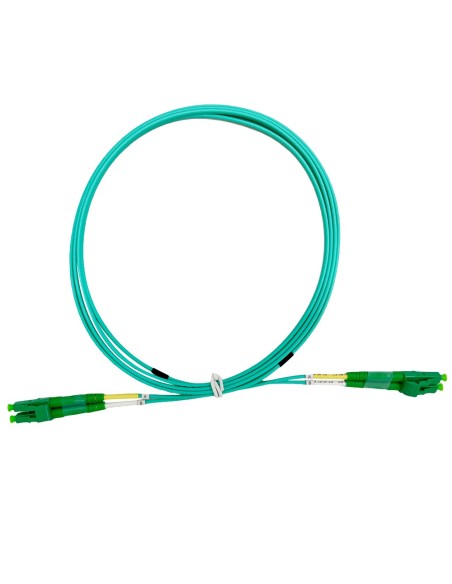 Safire SF-LC-APC-LC-APC-OM4-DX-2M-A Cabo de Conexão de Fibra Ótica - Fibra Multimodo OM4 - Conector APC Duplex LC - Comprimento 