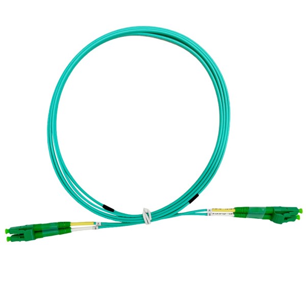 Safire SF-LC-APC-LC-APC-OM4-DX-3M-A Cabo de Conexão de Fibra Óptica - Fibra Multimodo OM4 - LC Conector APC Duplex - Comprimento