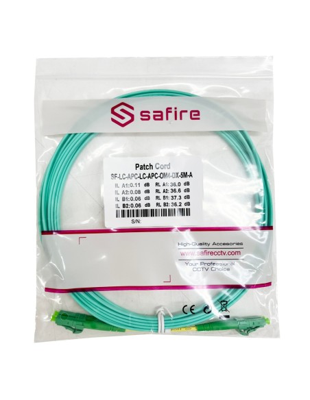 Acquistare SAFIRE SF-LC-APC-LC-APC-OM4-DX-5M-A Cavo di connessione in fibra ottica - Fibra multimodale OM4 - Connettore LC APC d