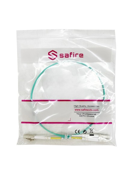 Safire SF-LC-UPC-LC-UPC-OM4-DX-3M-A Cabo de Conexão de Fibra Óptica - Fibra Multimodo OM4 - Conector Duplex LC UPC - Comprimento