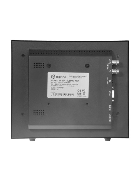 Comprar SAFIRE SF-MNT10BNC-XGA Monitor 10" - Resolución XGA - Refresco 60 / 75 Hz - Contraste 800:1 - Tiempo de respuesta 1