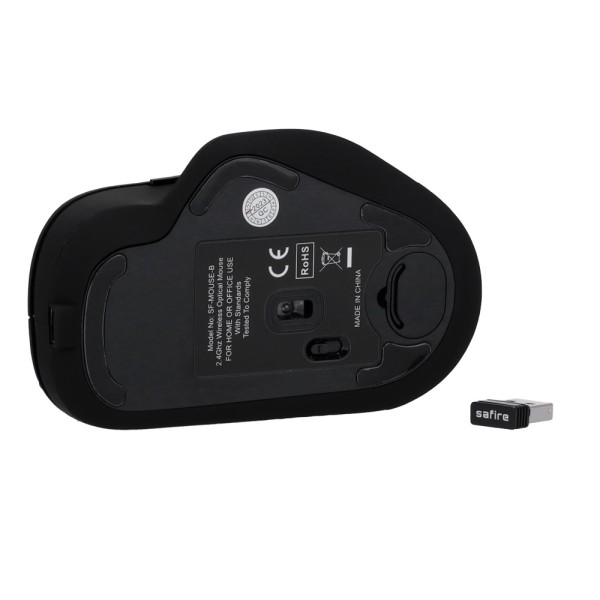 Comprar OEM SF-MOUSE-B Ratón Safire inalámbrico óptico - Frecuencia: 2.4GHz RF - Botones laterales para desplazamiento rápido - 