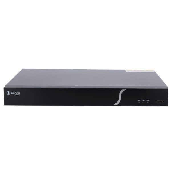 SAFIRE SMART SF-NVR8216A-B2 SAFIRE SMART - Gravador NVR para câmeras IP B2 - 16CH vídeo / compressão H.265S / 2HDD - Resolu