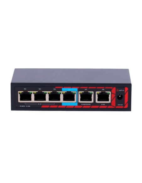 Comprar SAFIRE SF-POE-EXT0604-60 Safire Indoor Hi-PoE Extender Switch - Amplía alcance alimentación PoE - 4 puertos PoE + 2 Upli