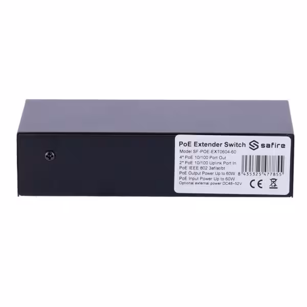 Comprar SAFIRE SF-POE-EXT0604-60 Extensor PoE Safire. - Soporta estándares modernos IEEE 802.3af/at/bt. - Dispone de 6 puertos R