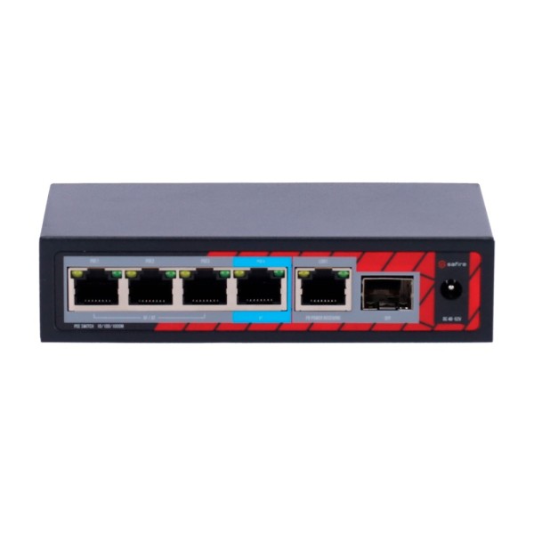 Safire SF-POE-EXT0604-GF-60 Safire Interruptor Indoor Poe Extender - Enlarge Alcance Food Poe - 4 portas Poe + 1 UpLink RJ45 
