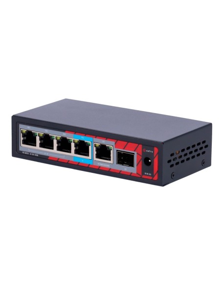 Safire SF-POE-EXT0604-GF-60 Safire Interruptor Indoor Poe Extender - Enlarge Alcance Food Poe - 4 portas Poe + 1 UpLink RJ45 
