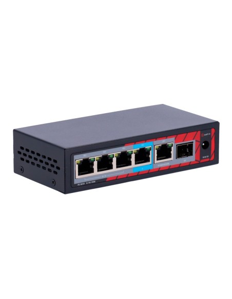 Comprar SAFIRE SF-POE-EXT0604-GF-60 Safire Indoor POE extender Switch - Amplía alcance alimentación POE - 4 puertos PoE + 1 Upli