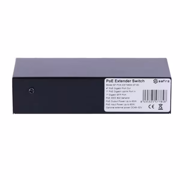 Kaufen SAFIRE SF-POE-EXT0604-GF-60 Safire Indoor POE-Extender-Switch – erweitert die Reichweite der POE-Stromversorgung – 4 Port
