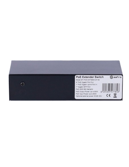 Acquistare SAFIRE SF-POE-EXT0604-GF-60 Safire Indoor switch extender POE - Estende la portata dell’alimentazione POE - 4 porte P
