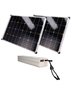 Acheter SAFIRE SF-SOLARKIT-BATT-1920WH-24V Système d’alimentation autonome pour CCTV - 2x Panneau solaire de 150W - Batterie LiF