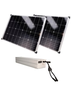 Acheter SAFIRE SF-SOLARKIT-BATT-2560WH-24V Système d’alimentation autonome pour CCTV - 2x Panneau solaire de 200W - Batterie LiF