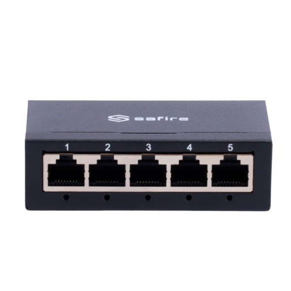 Safe SF-SW05-G-M de Tesse - 5 Portas Gigabit - Velocidade 10/100/1000 Mbps - Plug & Amp Play - Tecnologia de Poupança 