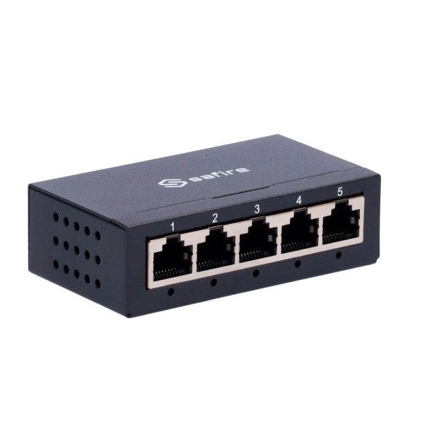 Comprar SAFIRE SF-SW05-G-M Switch de sobremesa - 5 puertos Gigabit - Velocidad 10/100/1000 Mbps - Plug &amp; Play - Tecnología d