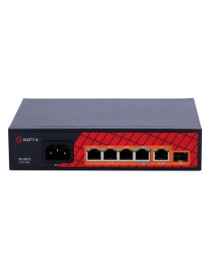 Comprar SAFIRE SF-SW0604HIPOE-GF-65 Safire Switch Hi-PoE - 4 puertos PoE + 1 Uplink RJ45 + 1 Uplink SFP - Velocidad de puertos G