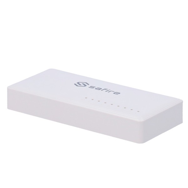 Safire SF-SW08-G SAFIRE - SPREMELADA - 8 portas Gigabit - Velocidade 10/100/1000 Mbps - Plug & Amp Play - Tecnologia 