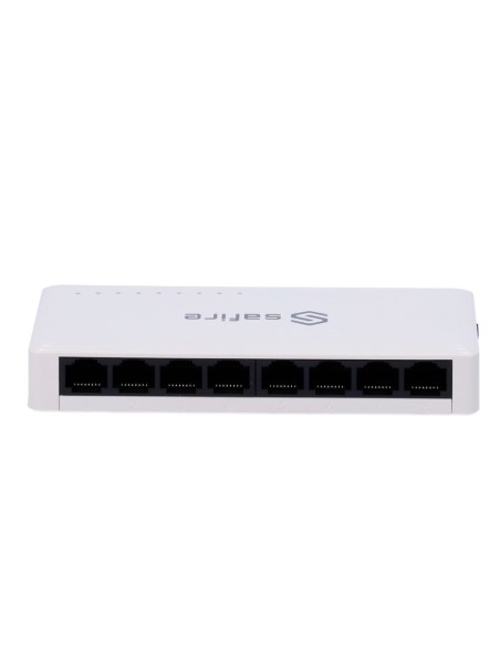 Safire SF-SW08-G SAFIRE - SPREMELADA - 8 portas Gigabit - Velocidade 10/100/1000 Mbps - Plug & Amp Play - Tecnologia 