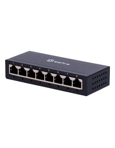 Comprar SAFIRE SF-SW08-G-M Safire Switch de sobremesa  - 8 puertos Gigabit - Velocidad 10/100/1000 Mbps - Plug &amp; Play - Tecn