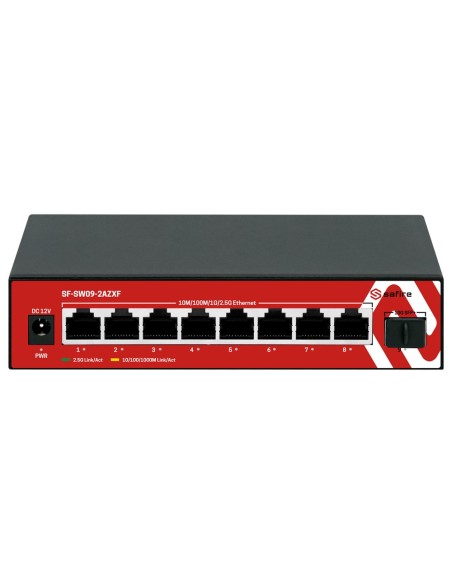 Safire SF-SW09-2AzXF Switch Multigabit 2,5Gbps - 8 Portas + 1 Uplink SFP 10G - Velocidade do Porto 2.5 / 1Gbps - REENG TAXA