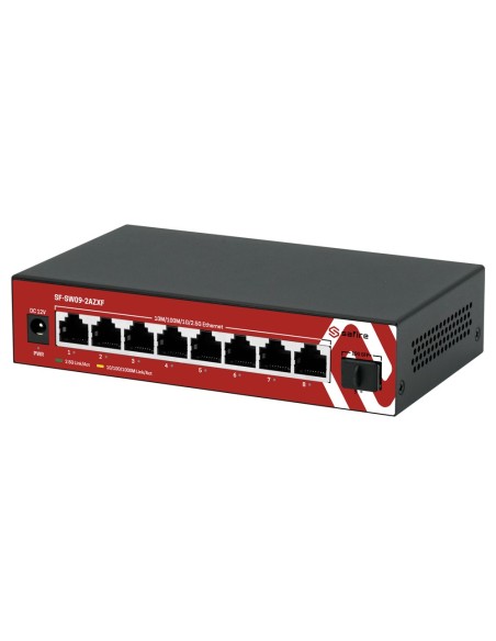 Comprar SAFIRE SF-SW09-2AZXF Switch Multigagibit 2,5Gbps - 8 puertos + 1 Uplink SFP 10G  - Velocidad de puertos 2,5/1Gbps  - Tas